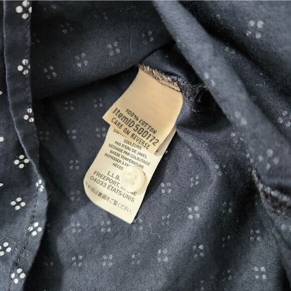 L.l.Bean Popover Button Navy Shirt - Picture 6 of 6